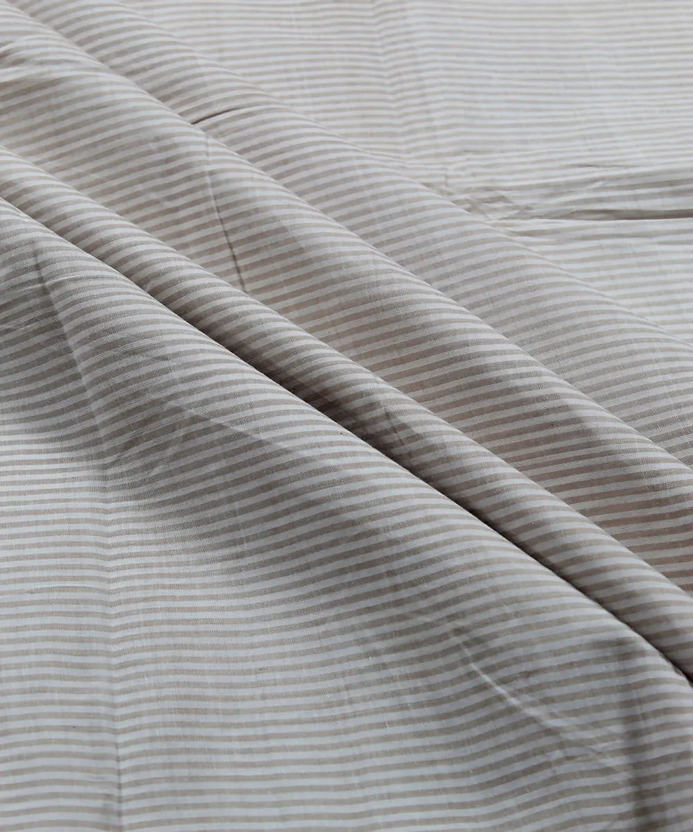 0.45m Beige stripe handwoven mangalagiri fabric