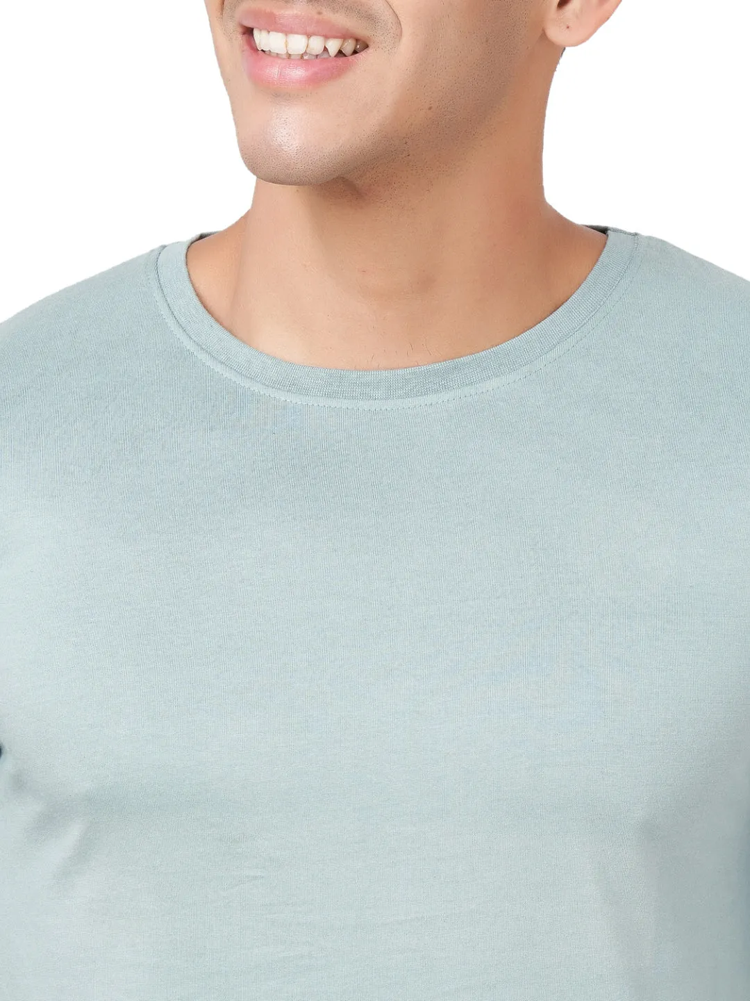 100 % Cotton Round Neck Solid Regular Full Sleeve T-Shirt