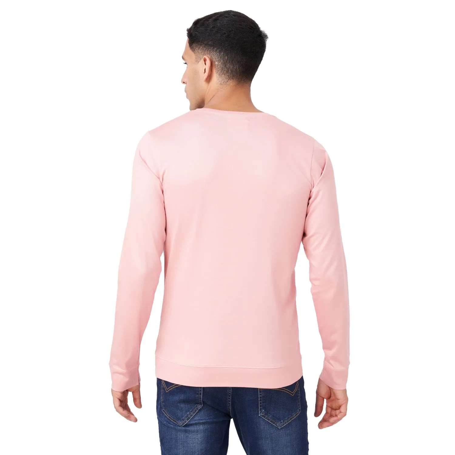 100 % Cotton Round Neck Solid Regular Full Sleeve T-Shirt