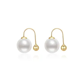 18K Solid Gold Freshwater Pearl Earrings KE00124 | Possibility