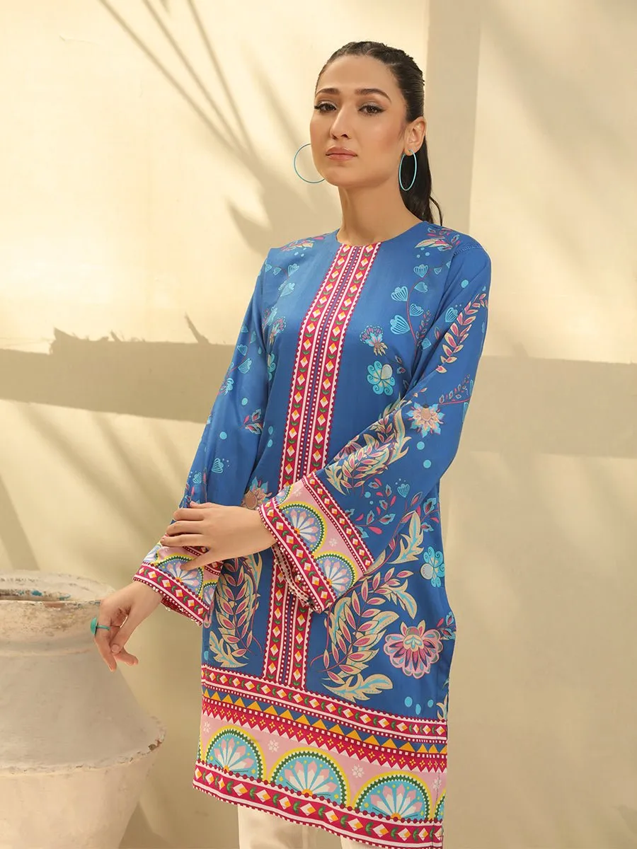 1pc - Stitched Cotton Silk Digital Printed Shirt