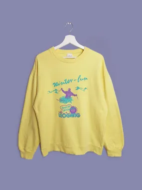 90's DOBLER Sweatshirt Ski Puff Print - size M-L