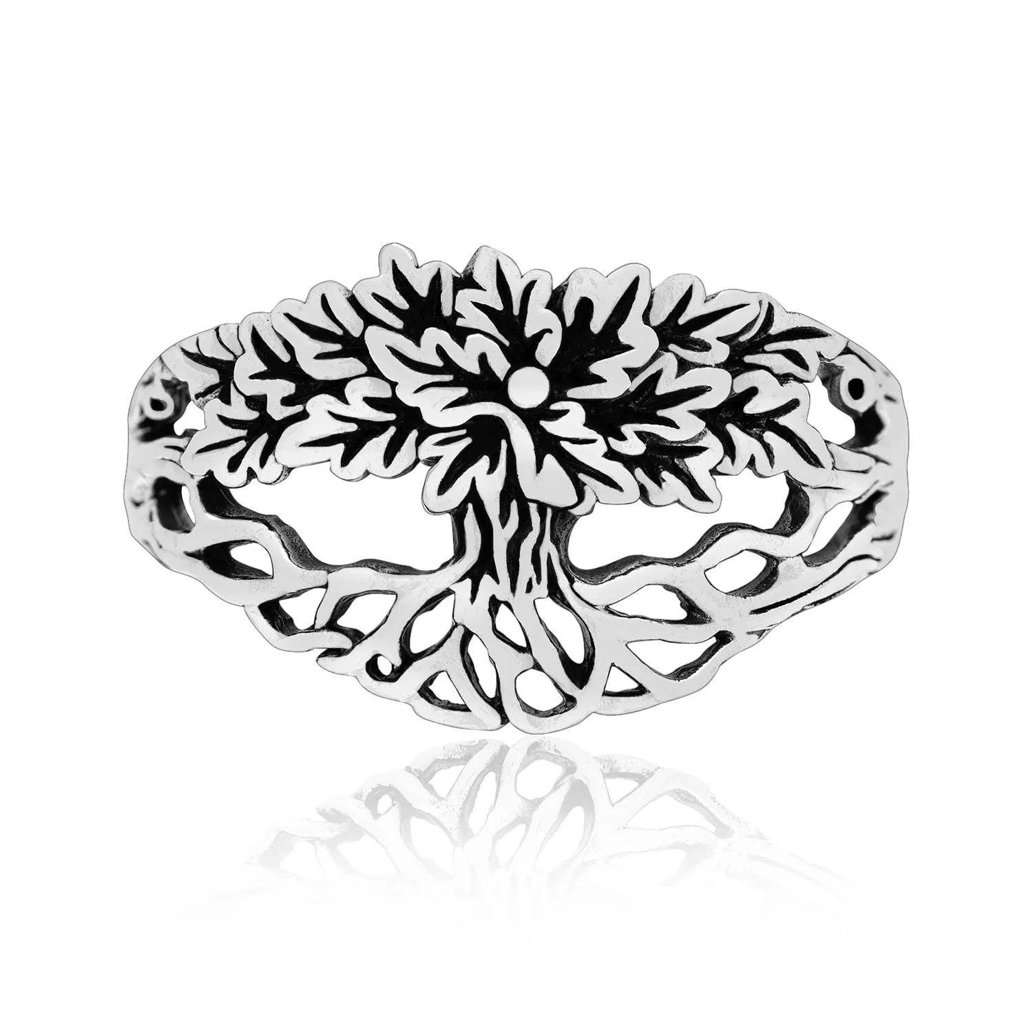 925 Sterling Silver Tree of Life / Yggdrasil Unisex Ring