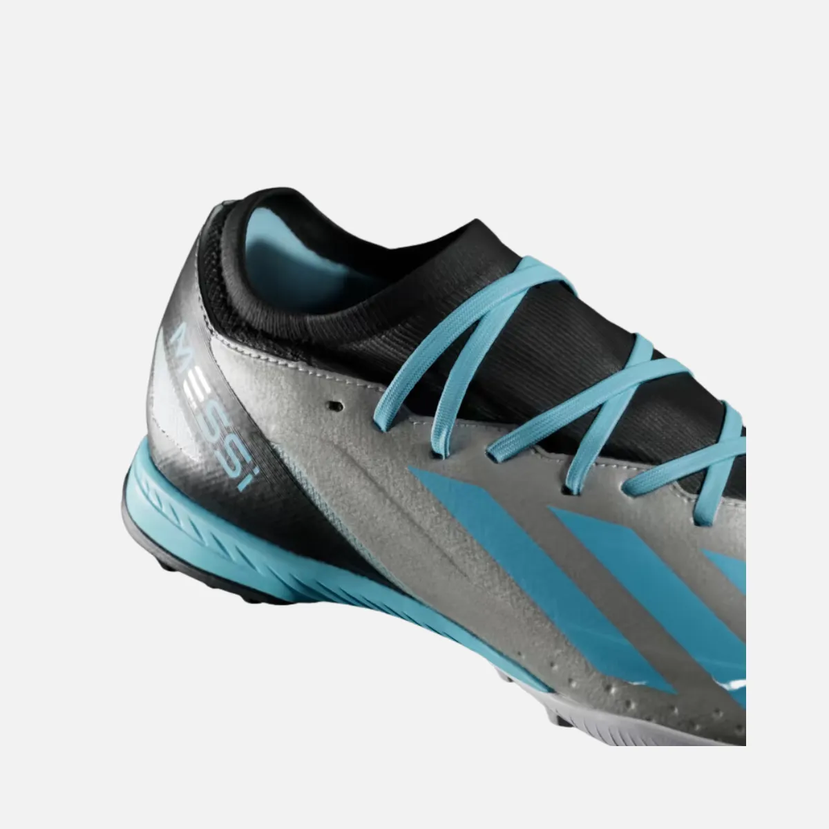 Adidas  X Crazyfast Messi.3 Turf Football Studs -Silver Metallic/Bliss Blue/Core Black