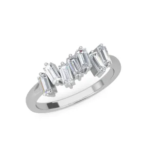 AUTRE - 14k White Gold 0.70ct Ladies Lab Grown Diamond Baguette Band