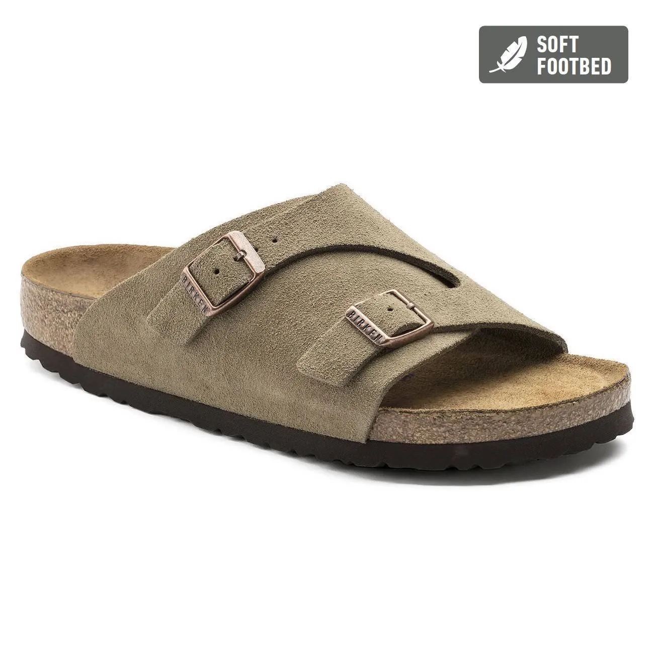 Birkenstock Classic, Zurich, Soft-Footbed, Regular Fit, Suede, Taupe