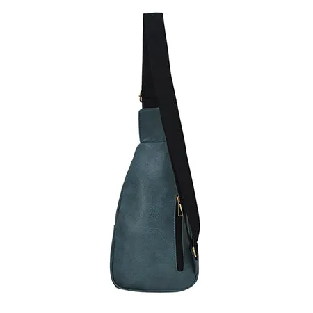 Blue NGIL Faux Leather Sling Shoulder Bag