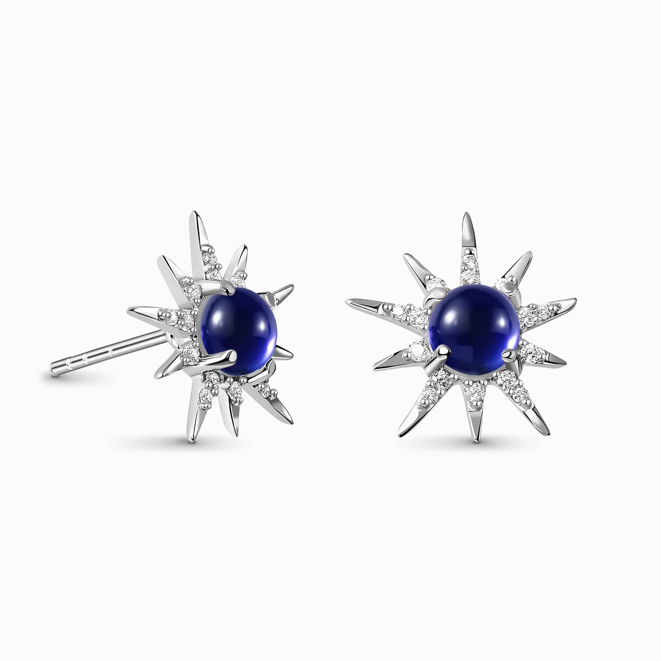 Blue Sapphire Earrings - Starlight Studs