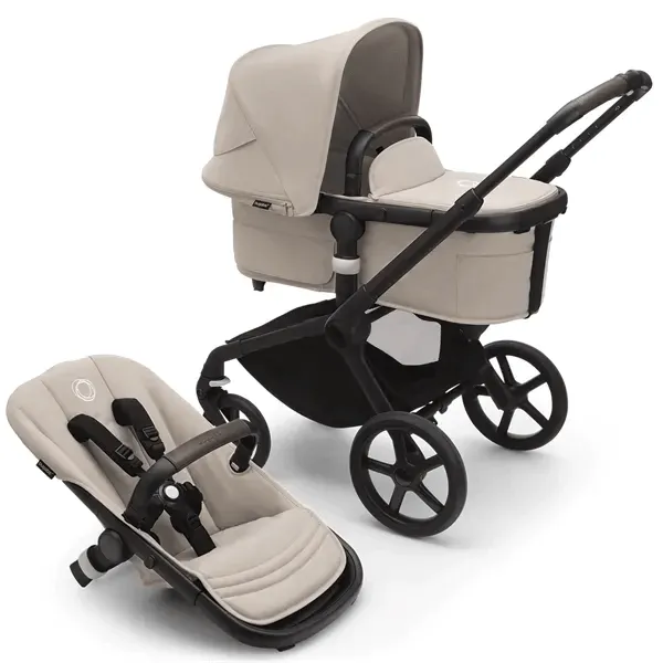 Bugaboo Fox 5, Cloud T Plus and Base Travel System - Black/Desert Taupe/Desert Taupe