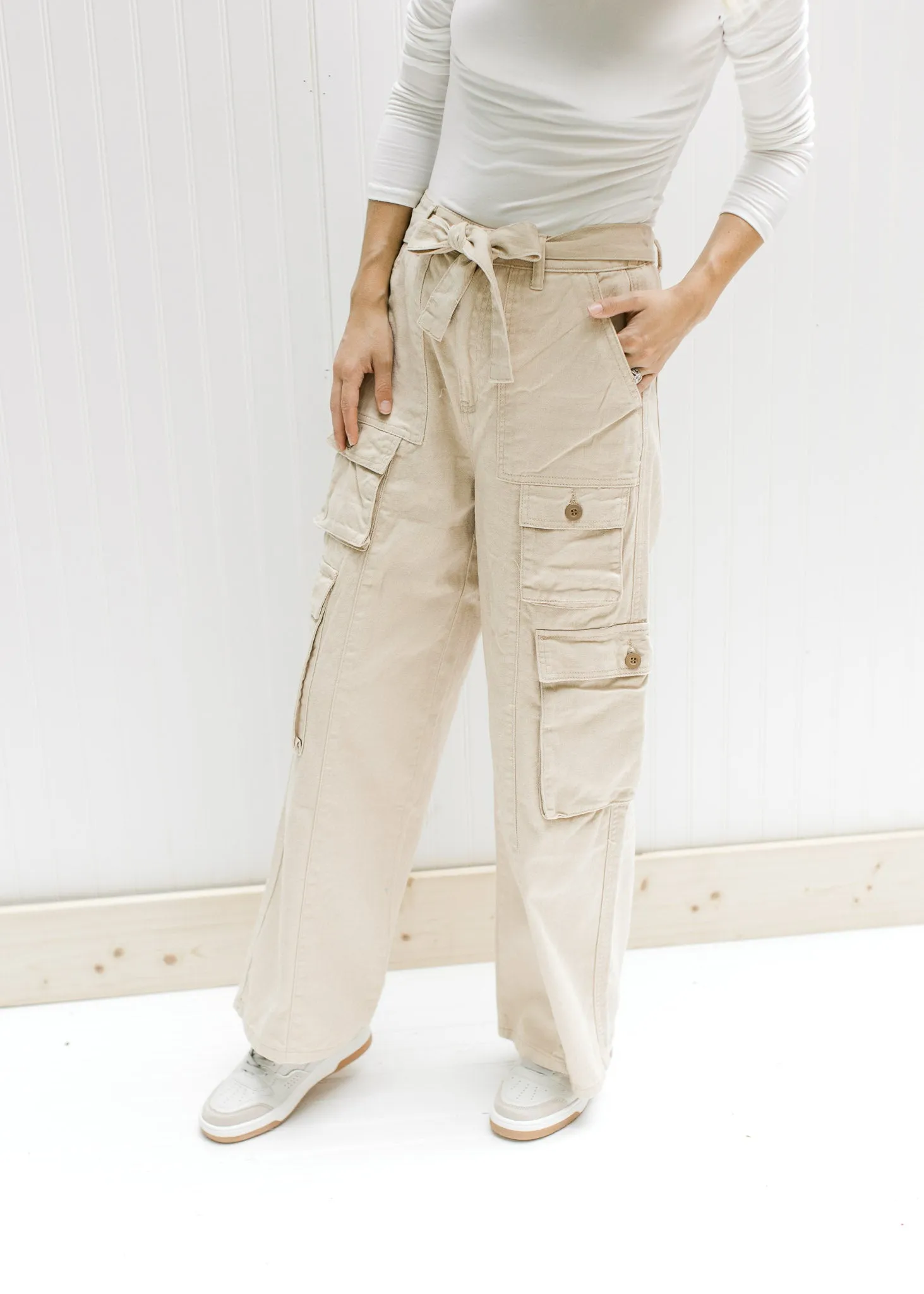 Champagne Cargo Pants