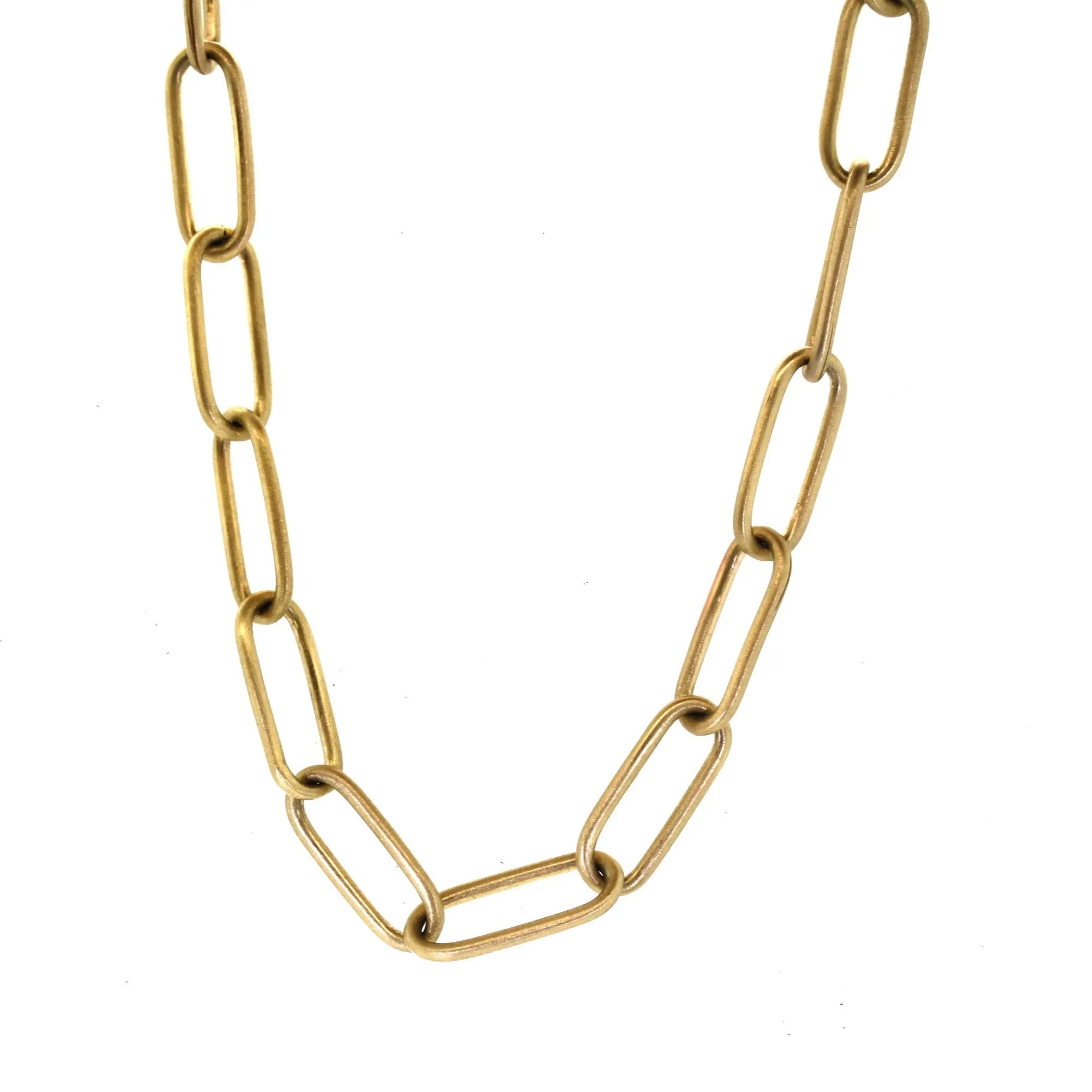 Chunky Matte Paperclip Chain Necklace