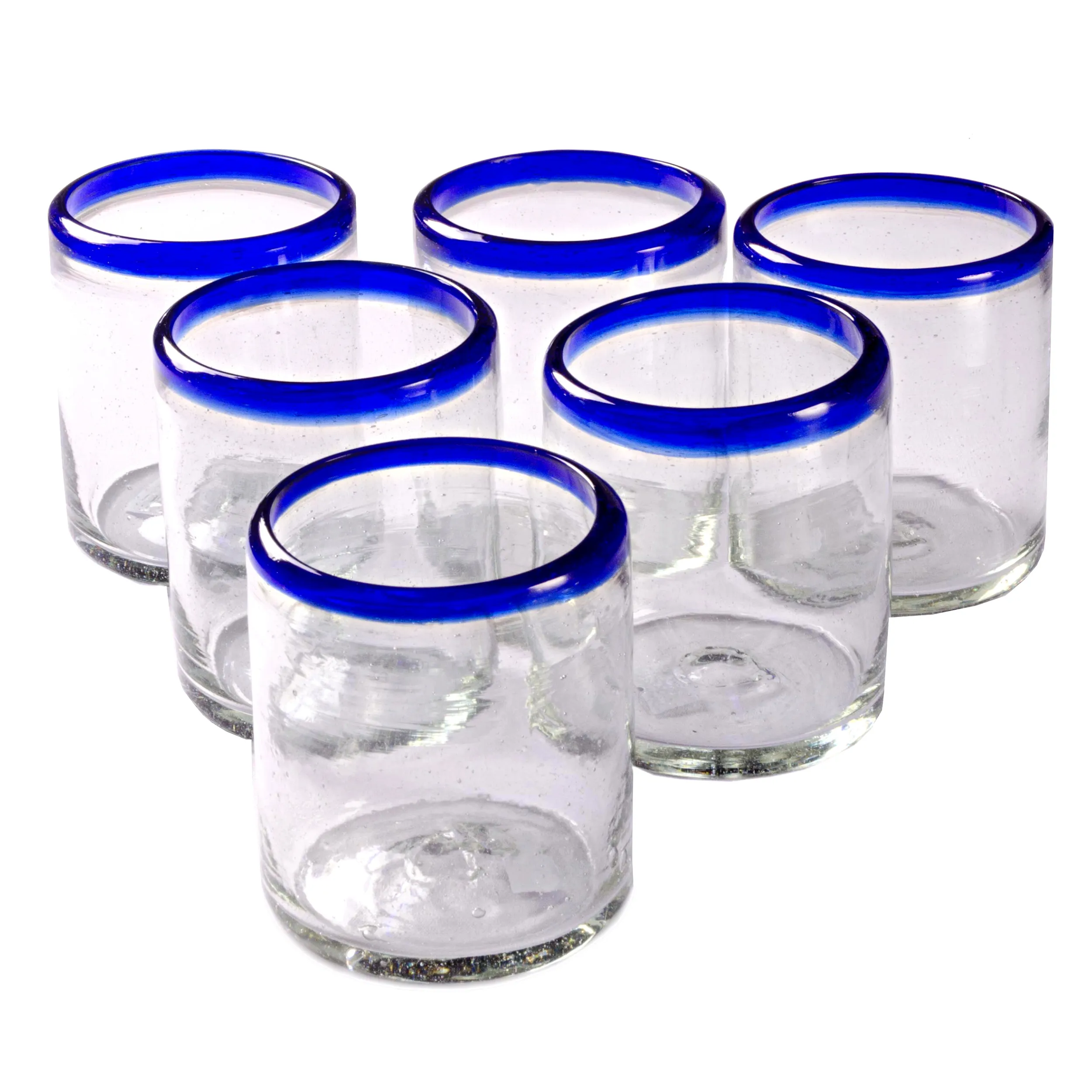 Cobalt Blue Rim All Purpose - 12 oz - Set of 6