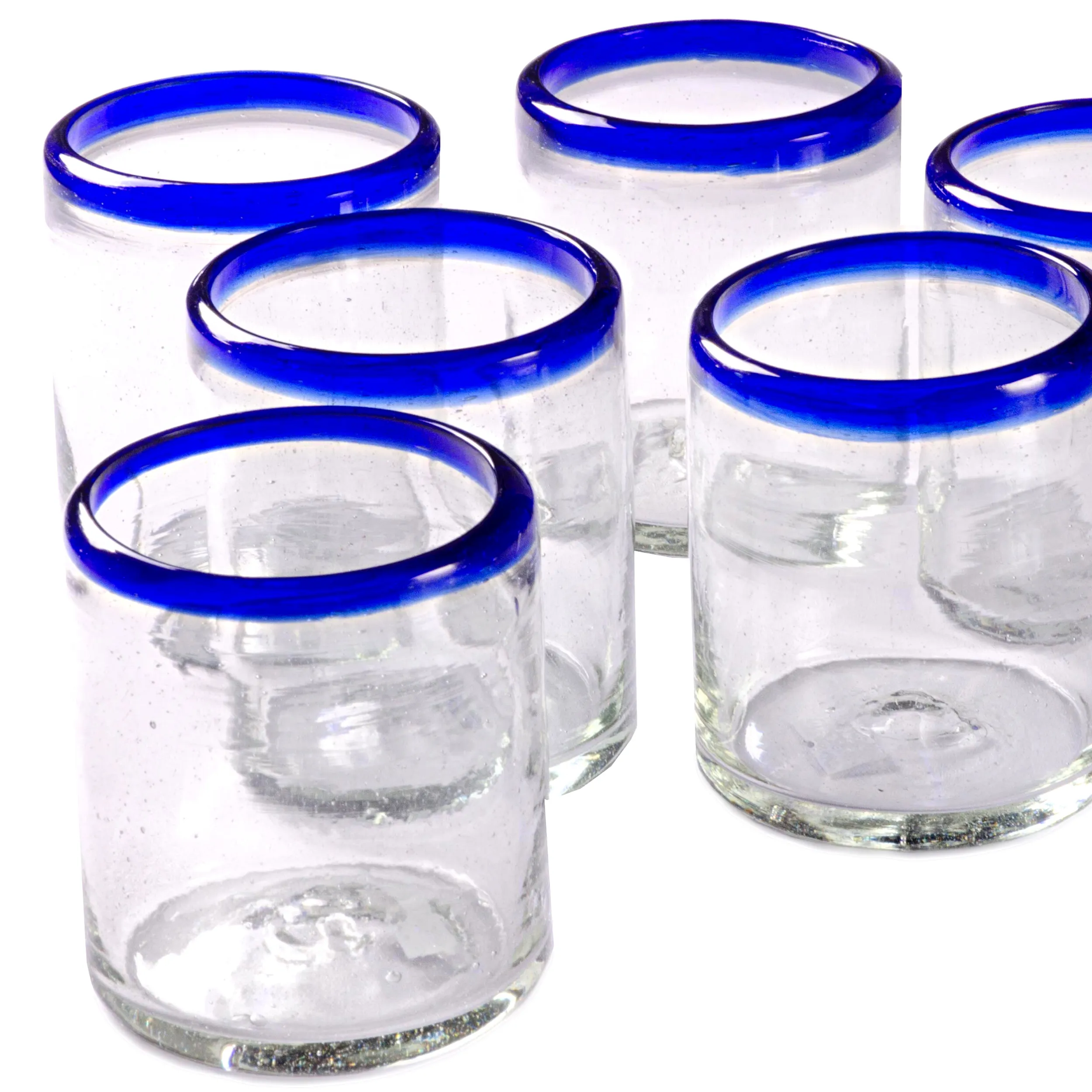 Cobalt Blue Rim All Purpose - 12 oz - Set of 6