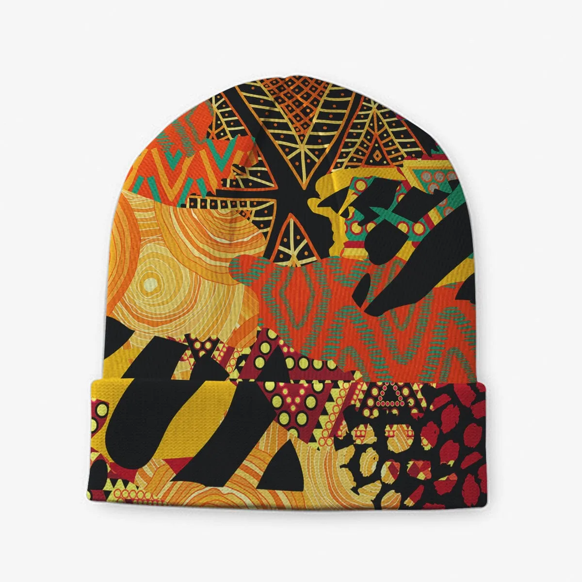 Colored African Patchwork Kid Beanie Hat