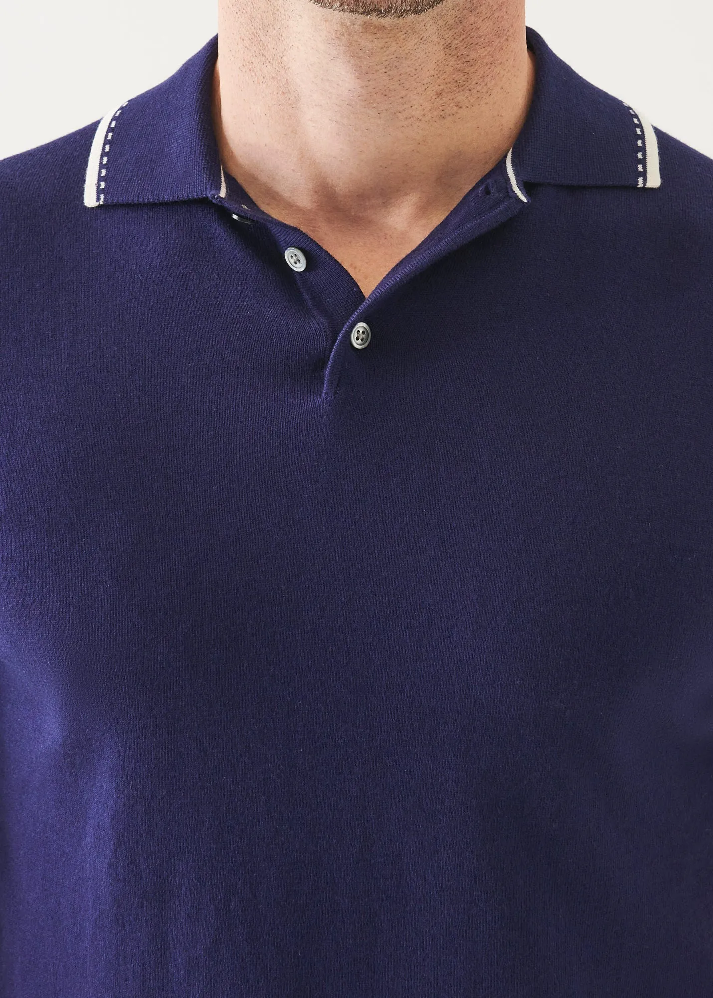 COTTON BLEND TIPPED POLO