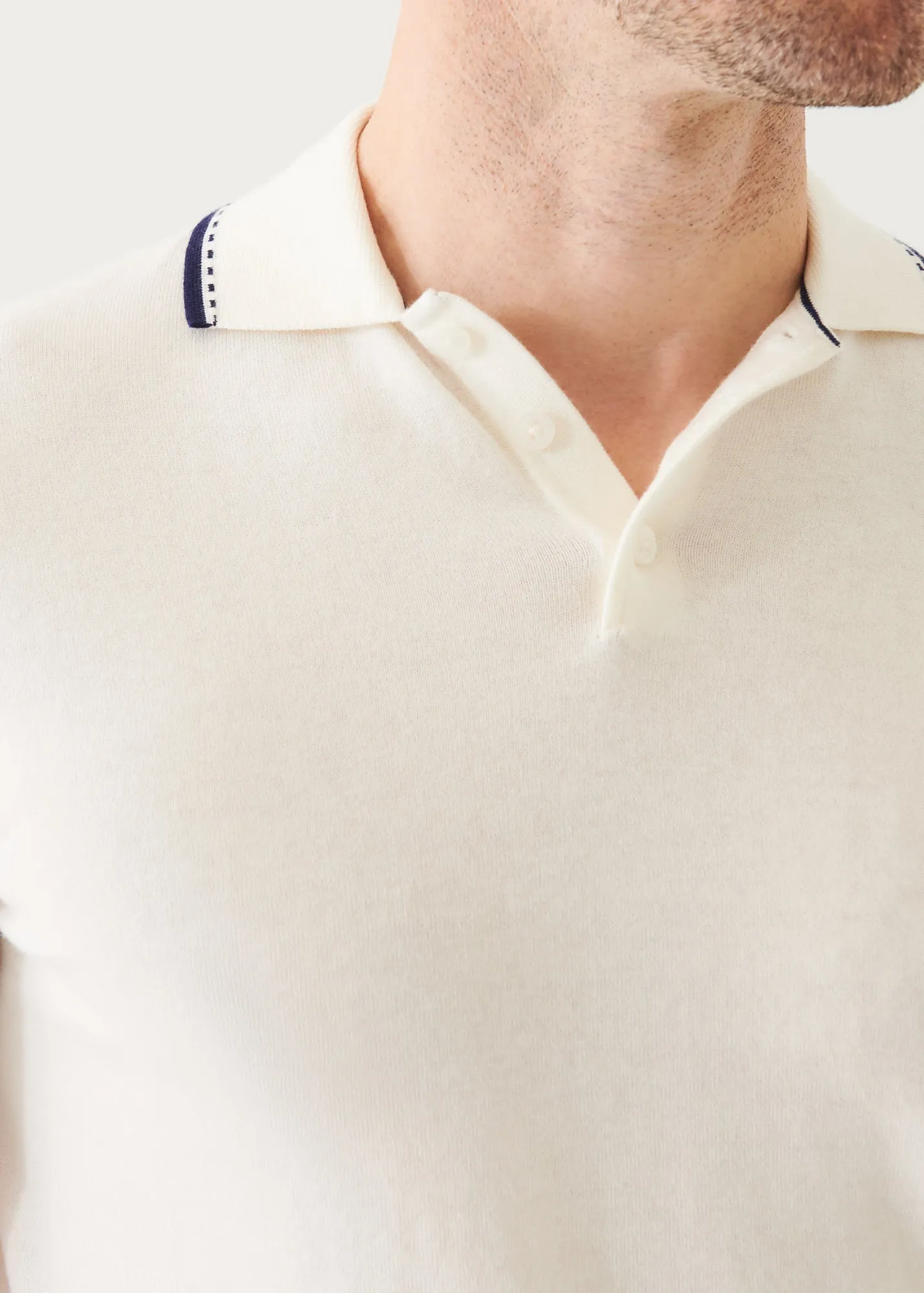 COTTON BLEND TIPPED POLO