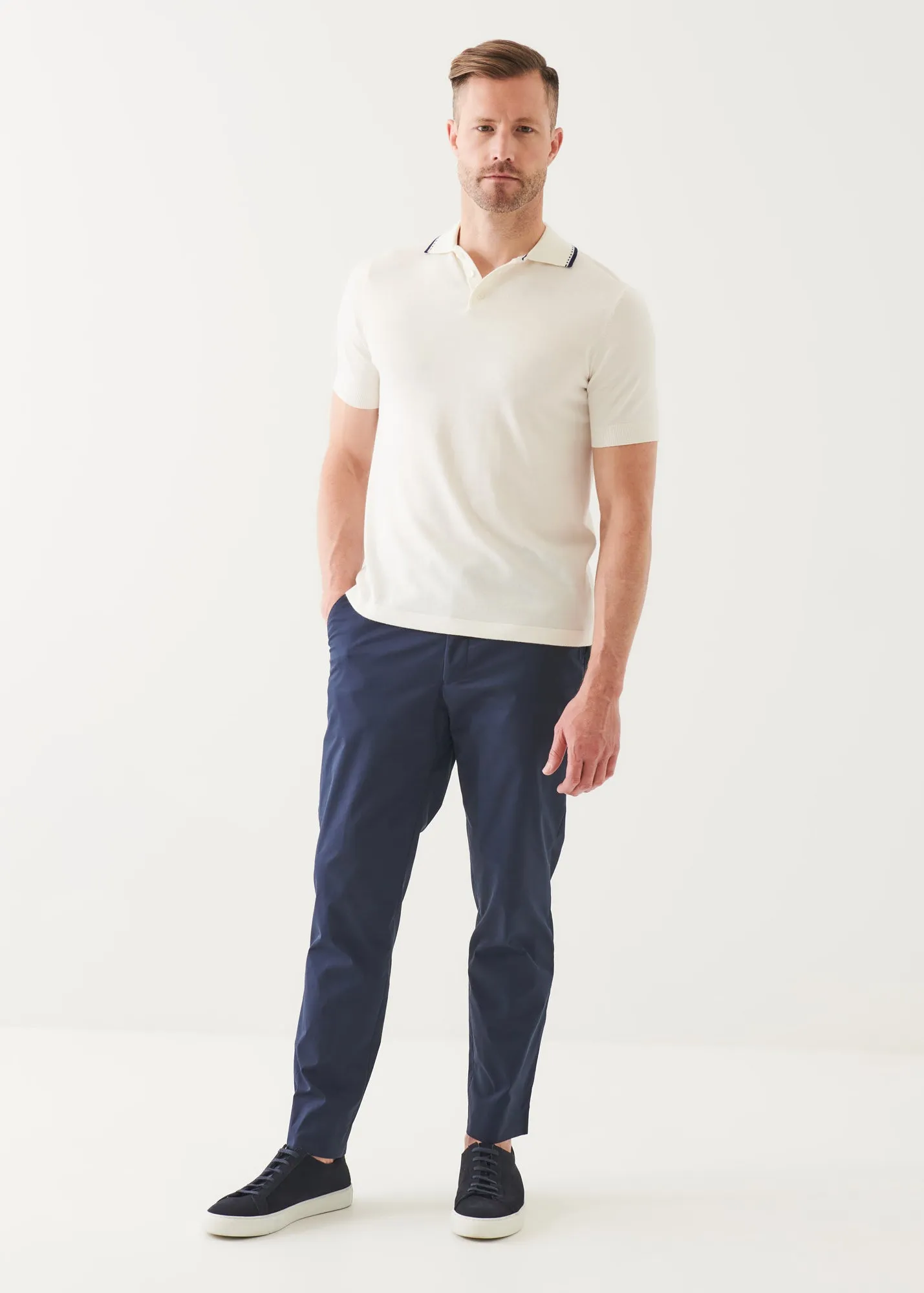 COTTON BLEND TIPPED POLO