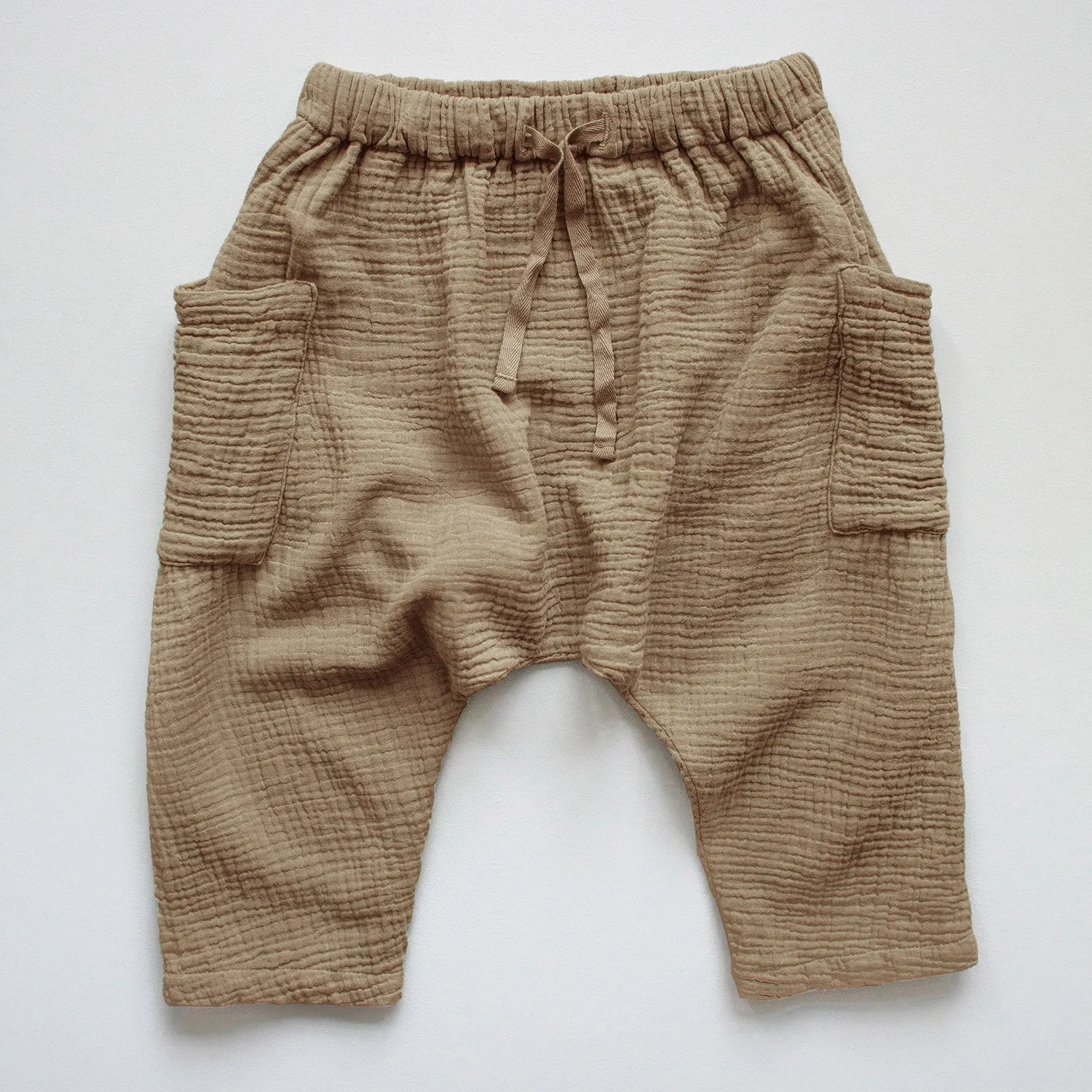 Cotton Muslin Trousers - Camel