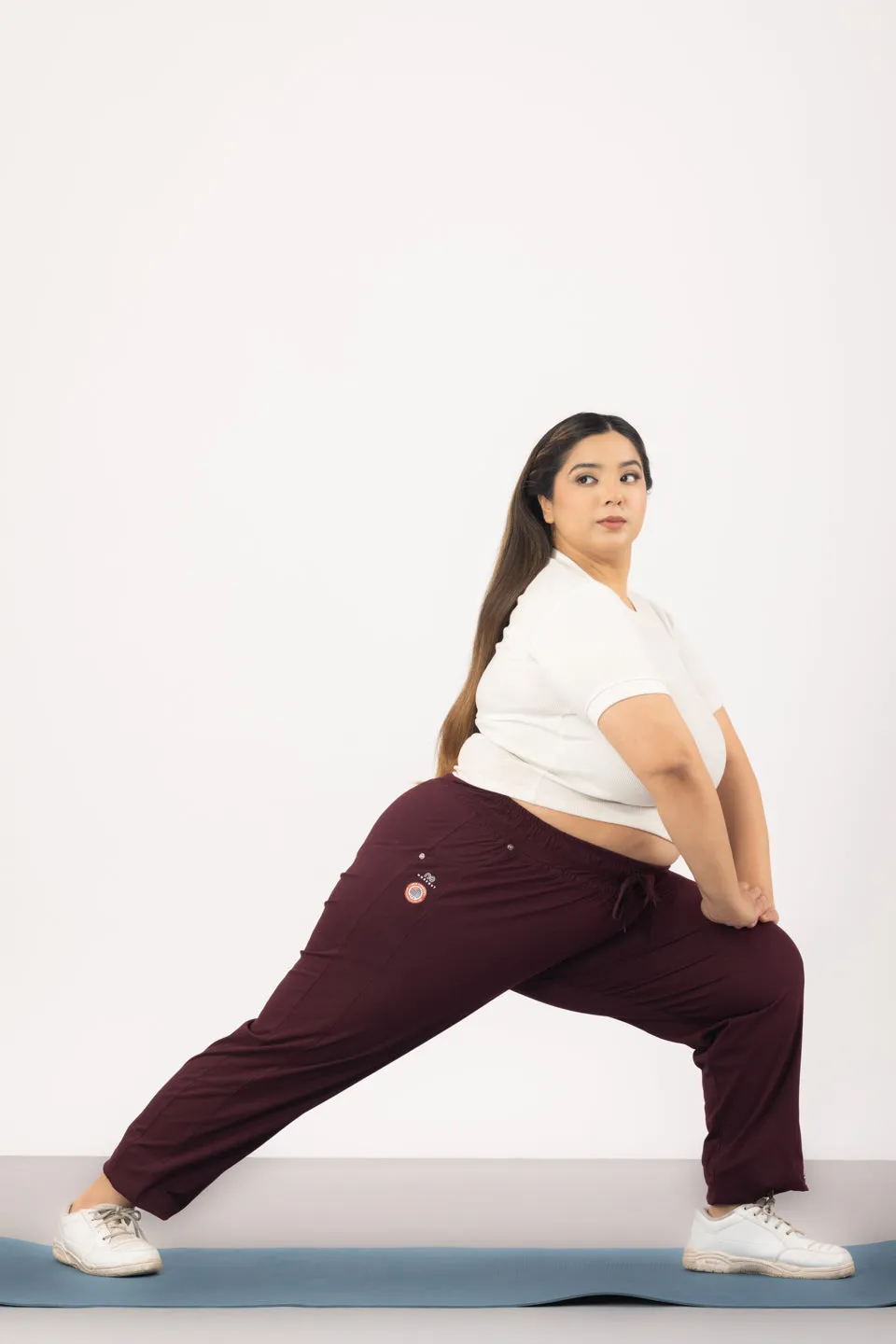 Cotton Regular Fit Lounge Pants For Women - Wine