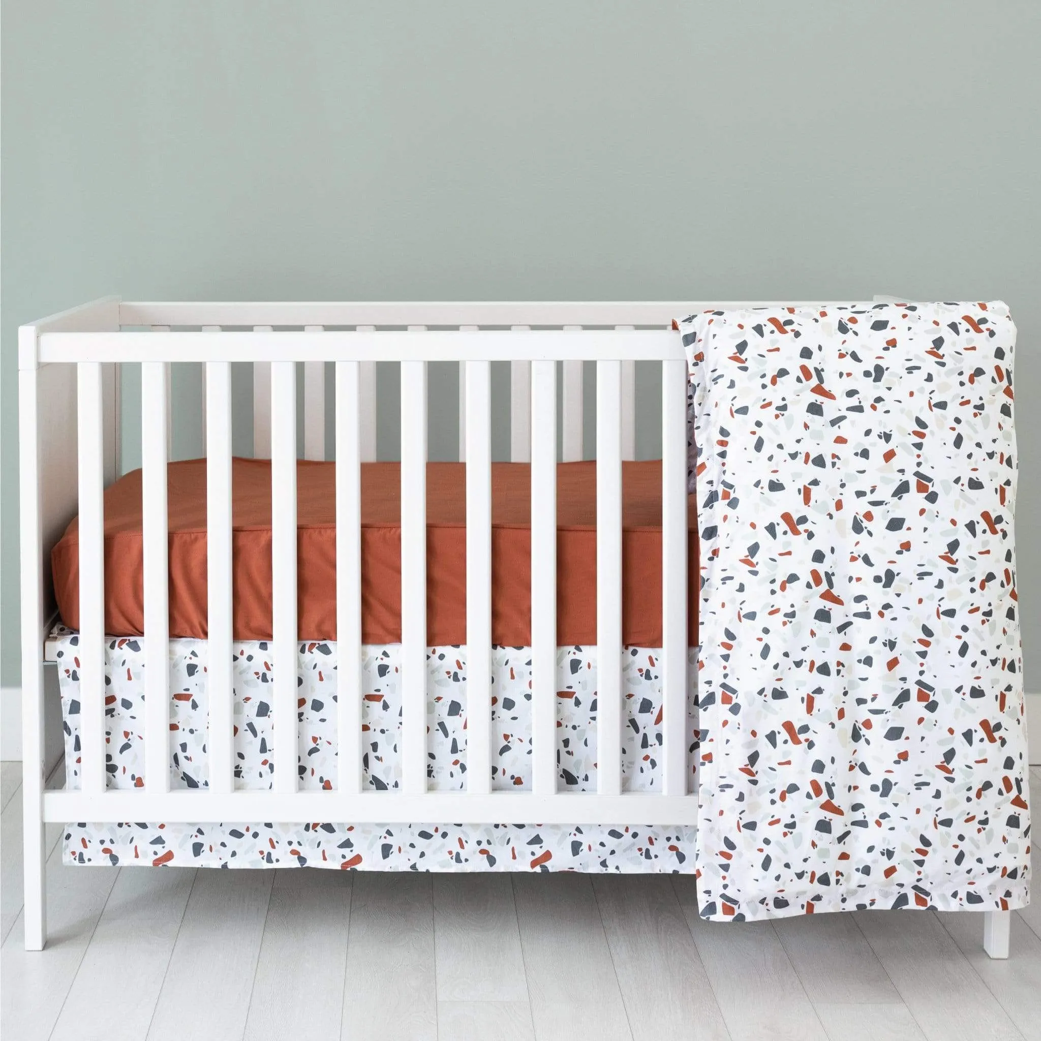 Crib fitted sheet - Rust