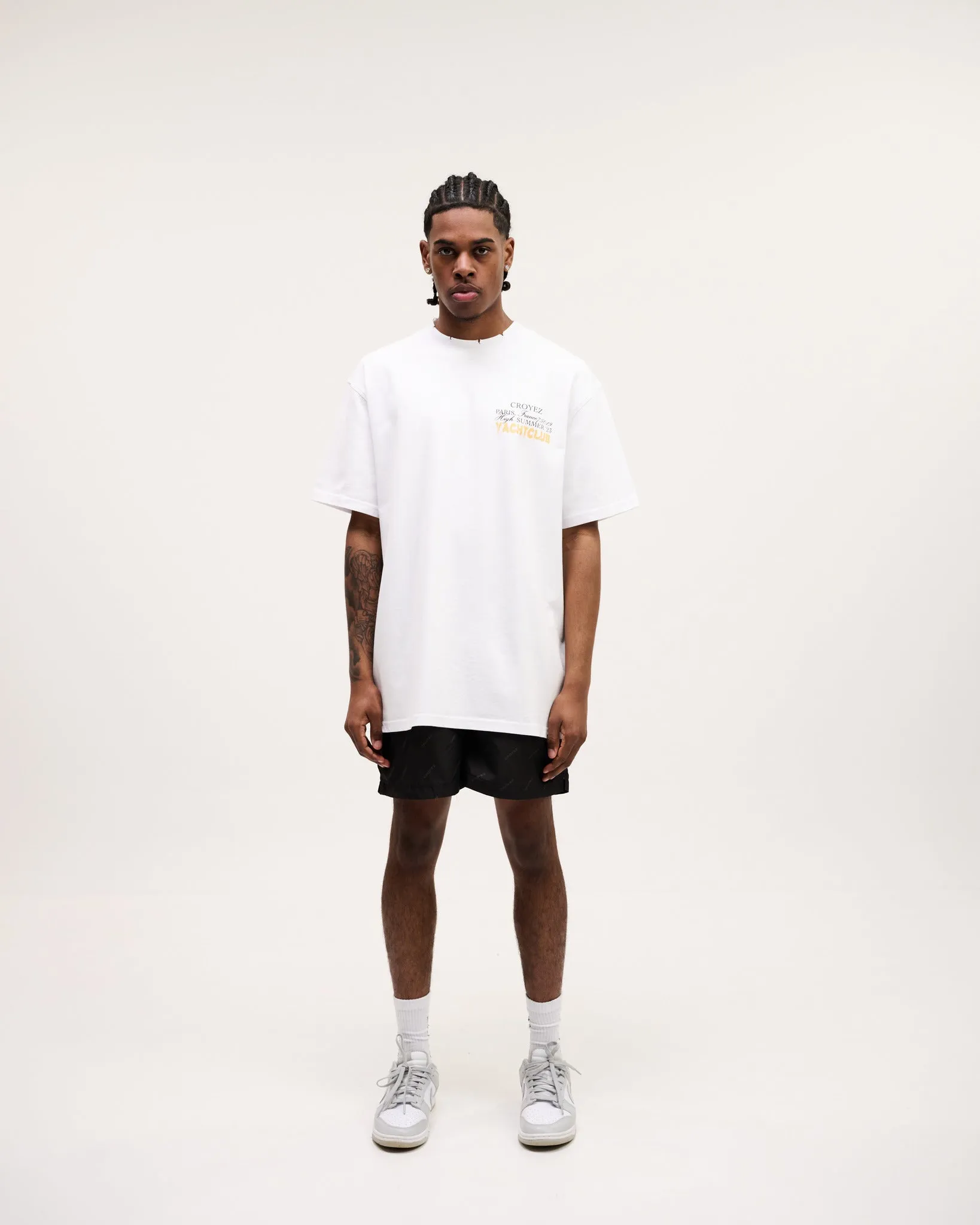 CROYEZ FONT T-SHIRT - WHITE/YELLOW