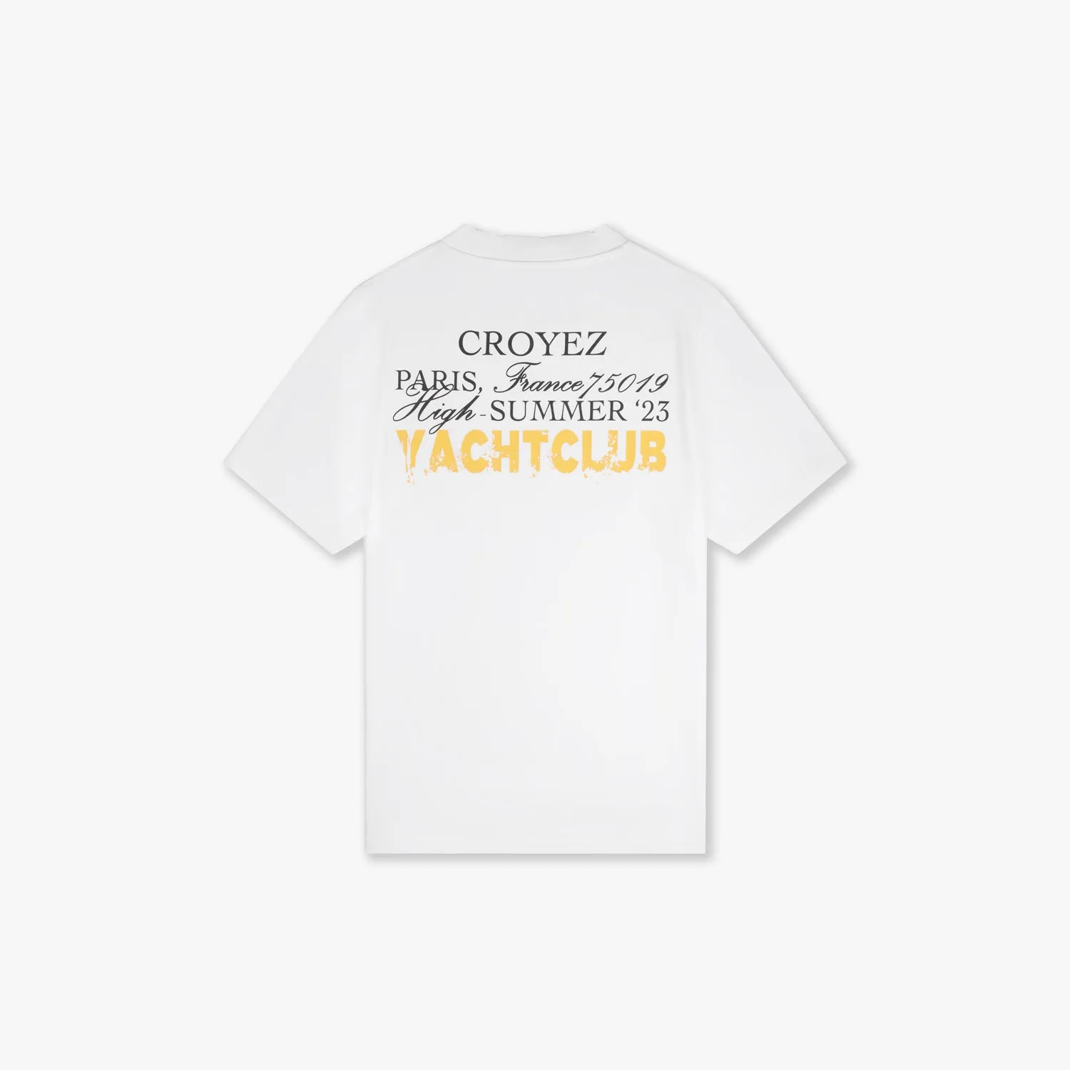 CROYEZ FONT T-SHIRT - WHITE/YELLOW