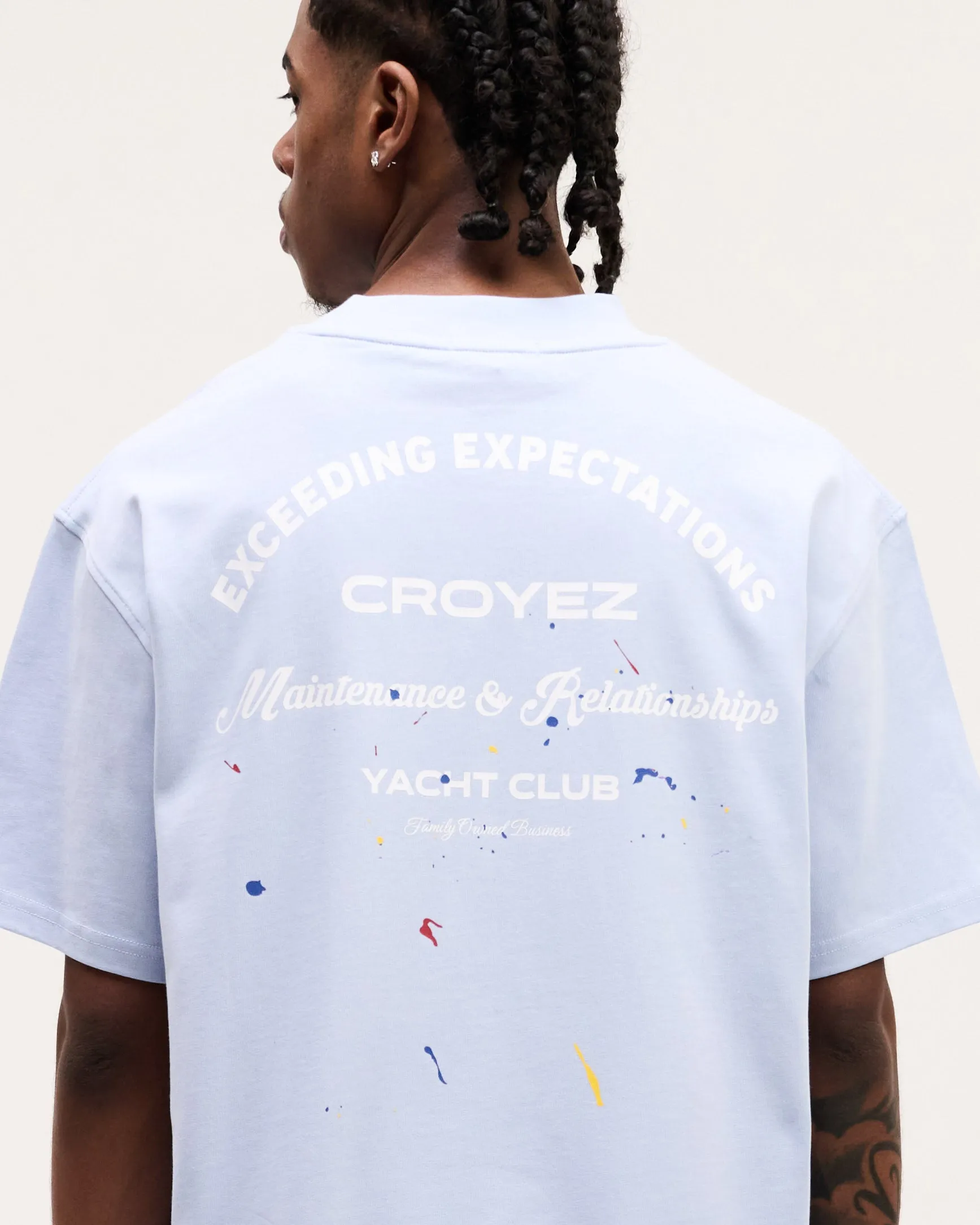 CROYEZ MAINTENANCE T-SHIRT - GREY MELANGE/OFF-WHITE