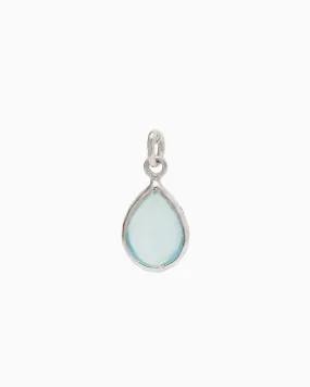 Dewdrop Stone Pendant - Blue Chalcedony