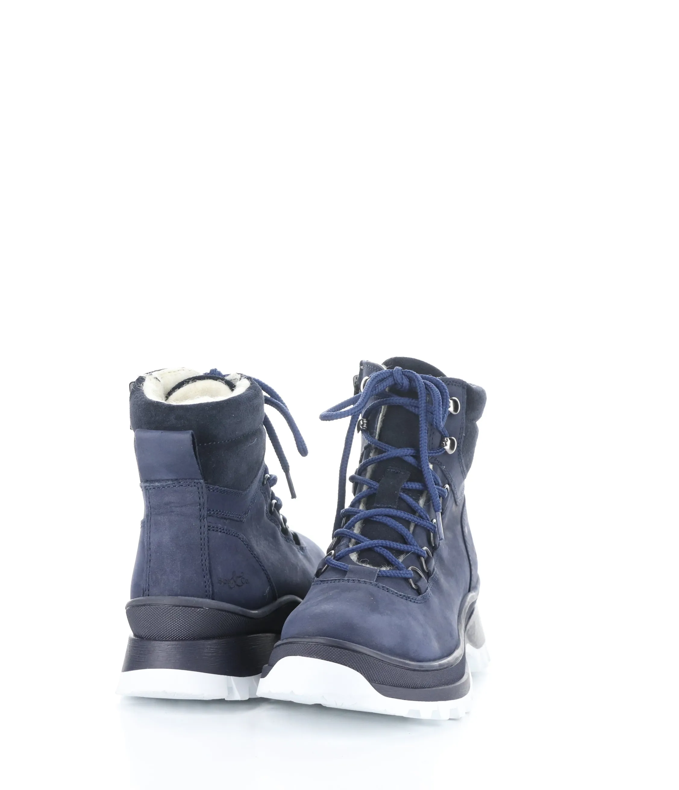 DIAS NAVY Round Toe Boots