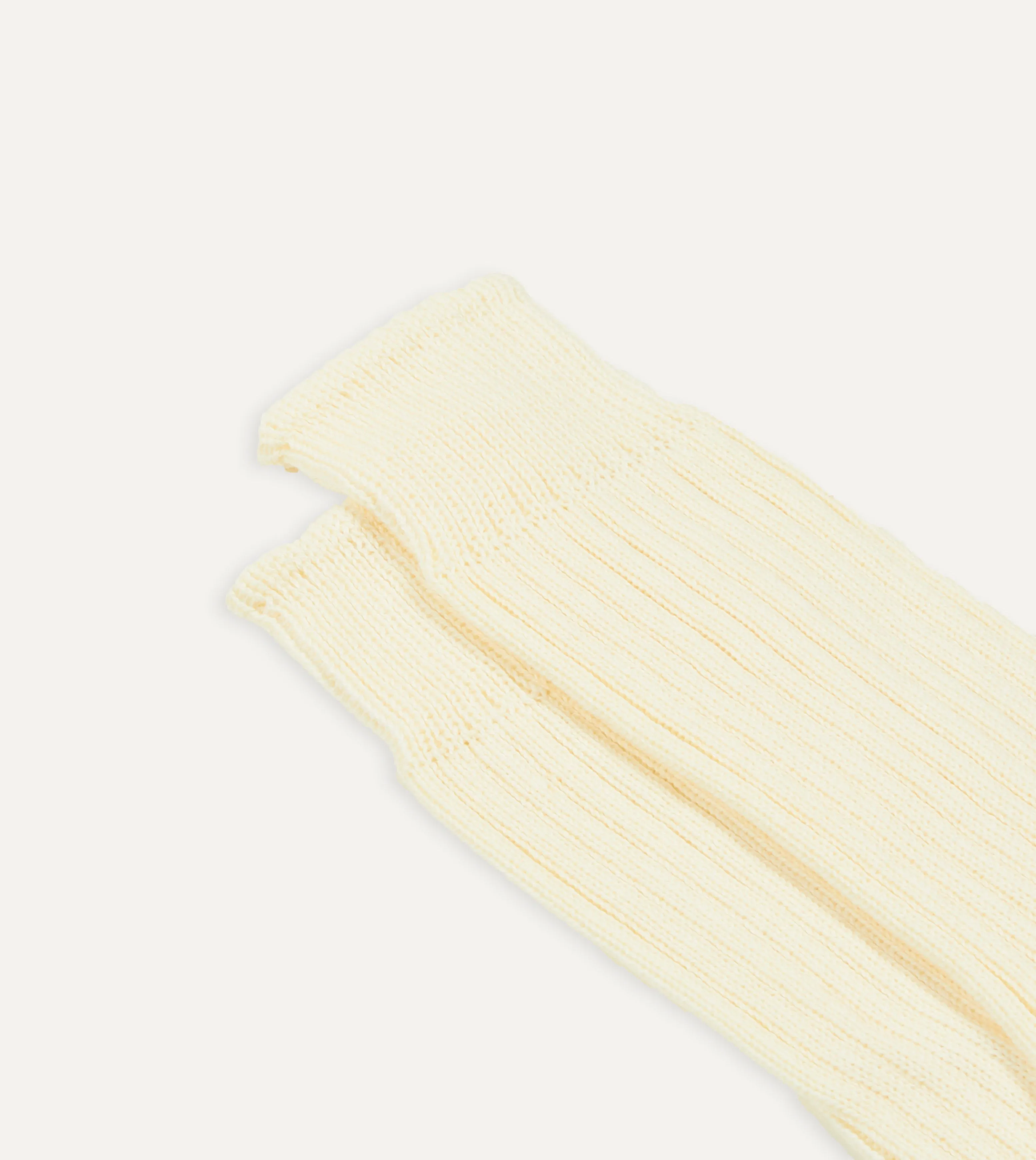 Ecru Cotton Sports Socks