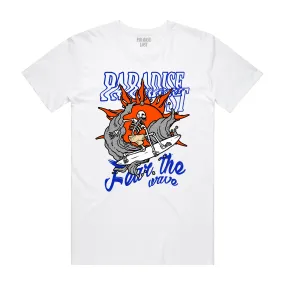 FEAR THE WAVE TEE WHITE/ORANGE/ROYAL