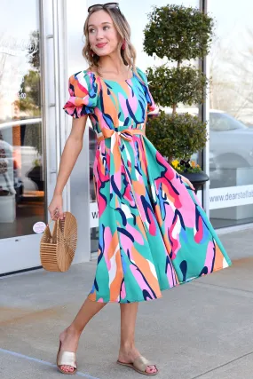 GO FOR IT MIDI DRESS