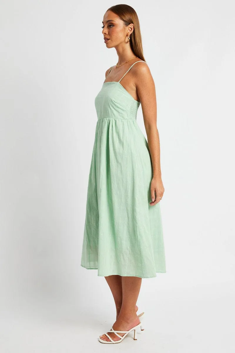 Green Midi Dress Sleeveless