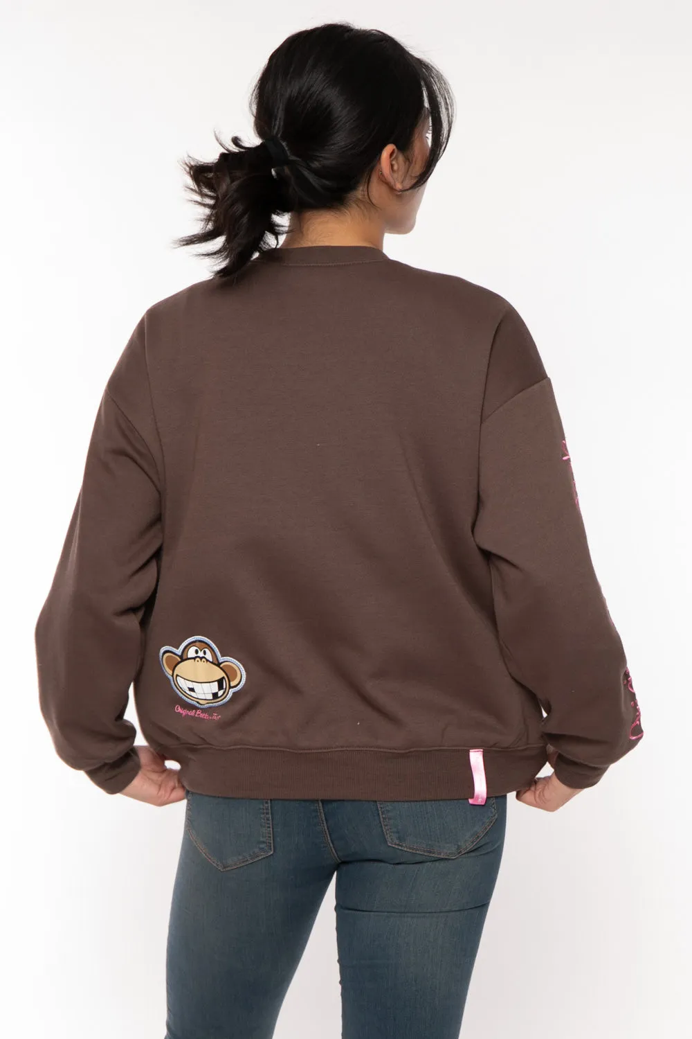 I Love Candy - Bobby Jack Oversized Premium Sweatshirt - Brown