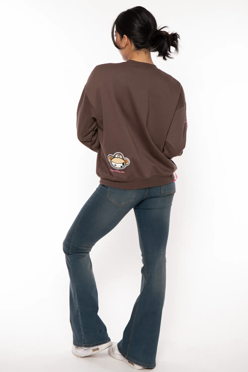 I Love Candy - Bobby Jack Oversized Premium Sweatshirt - Brown