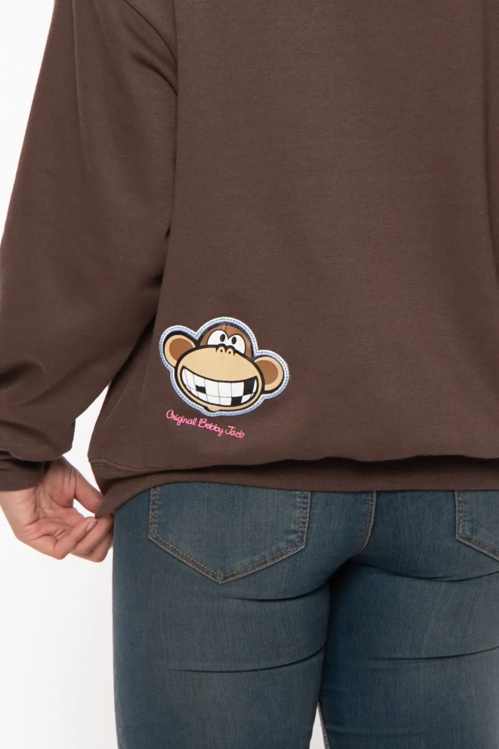 I Love Candy - Bobby Jack Oversized Premium Sweatshirt - Brown