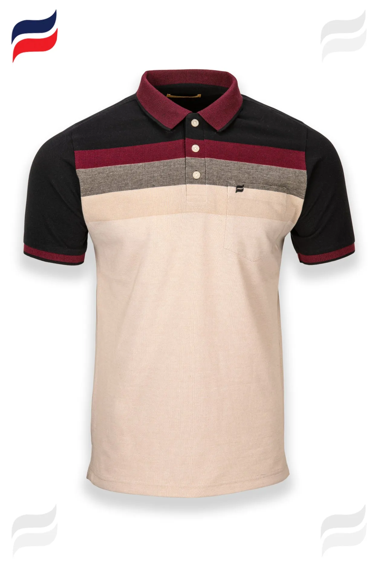 Kevin Ninan Striped Polo