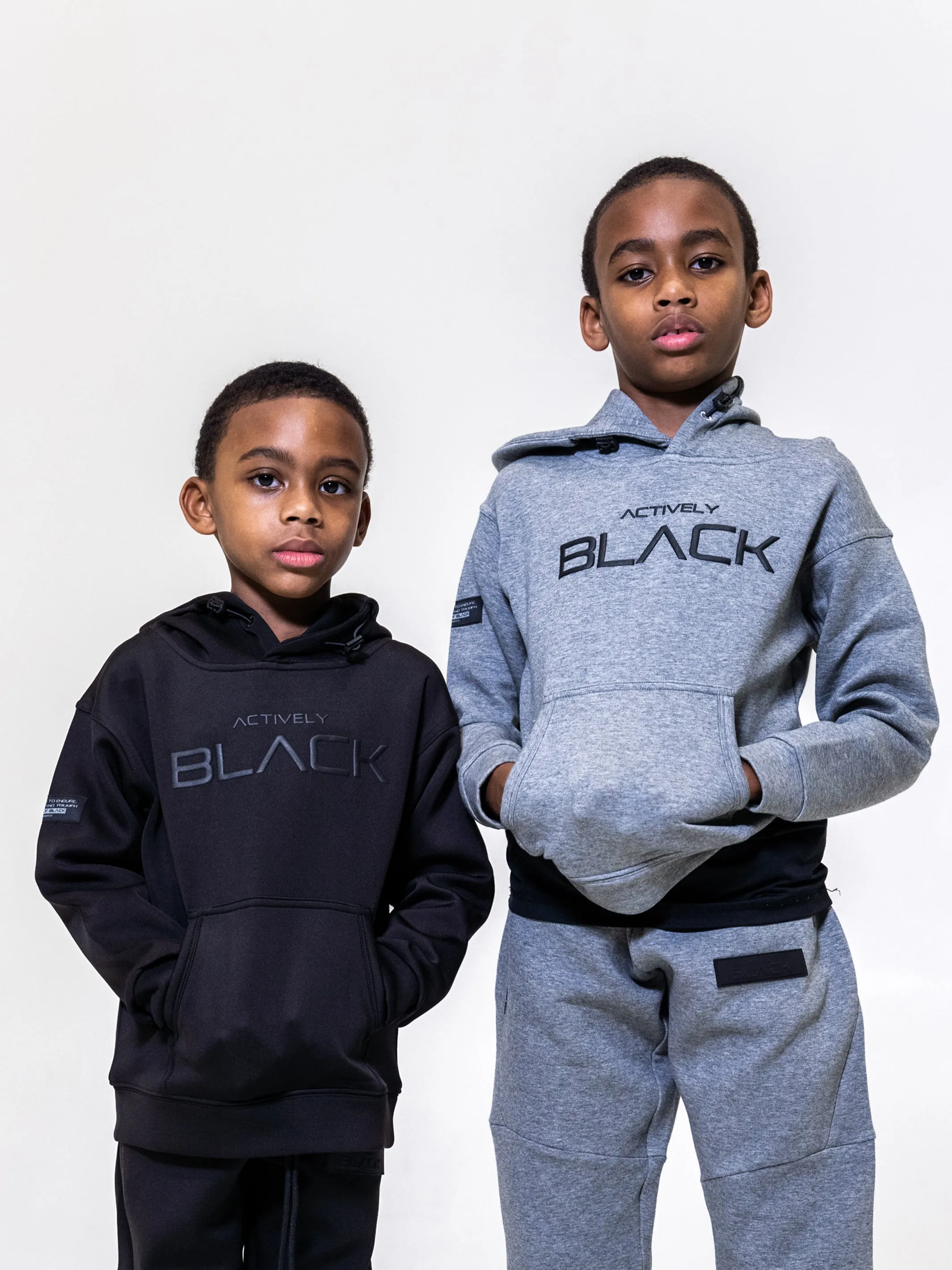 Kids Actively Black Performance Tech Hoodie