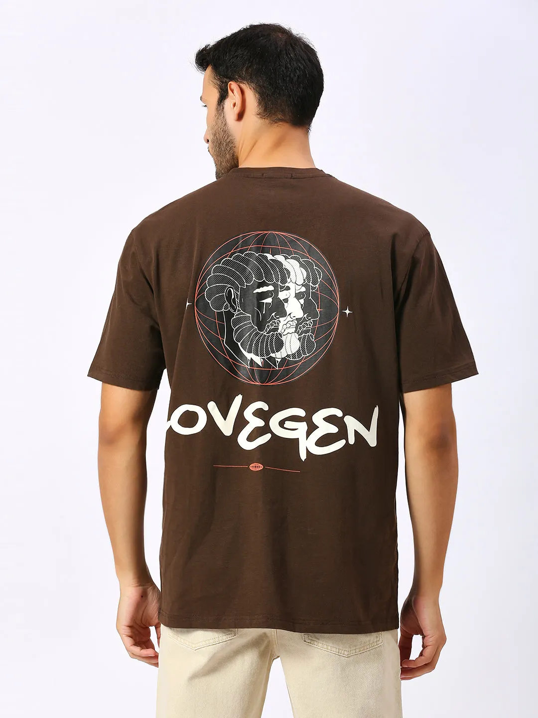 Men's Brown T-shirt  Globe