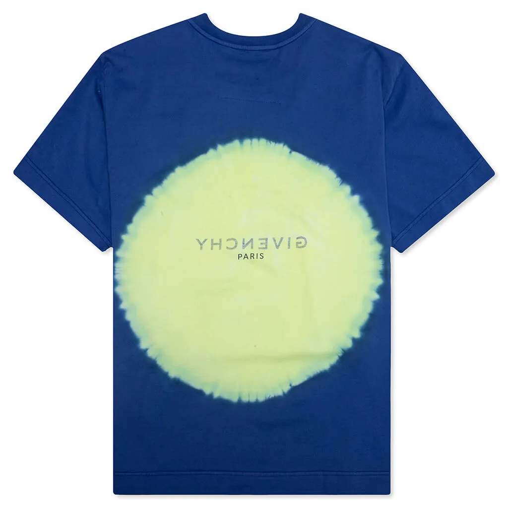 Oversize Fit Print T-Shirt - Blue/Yellow