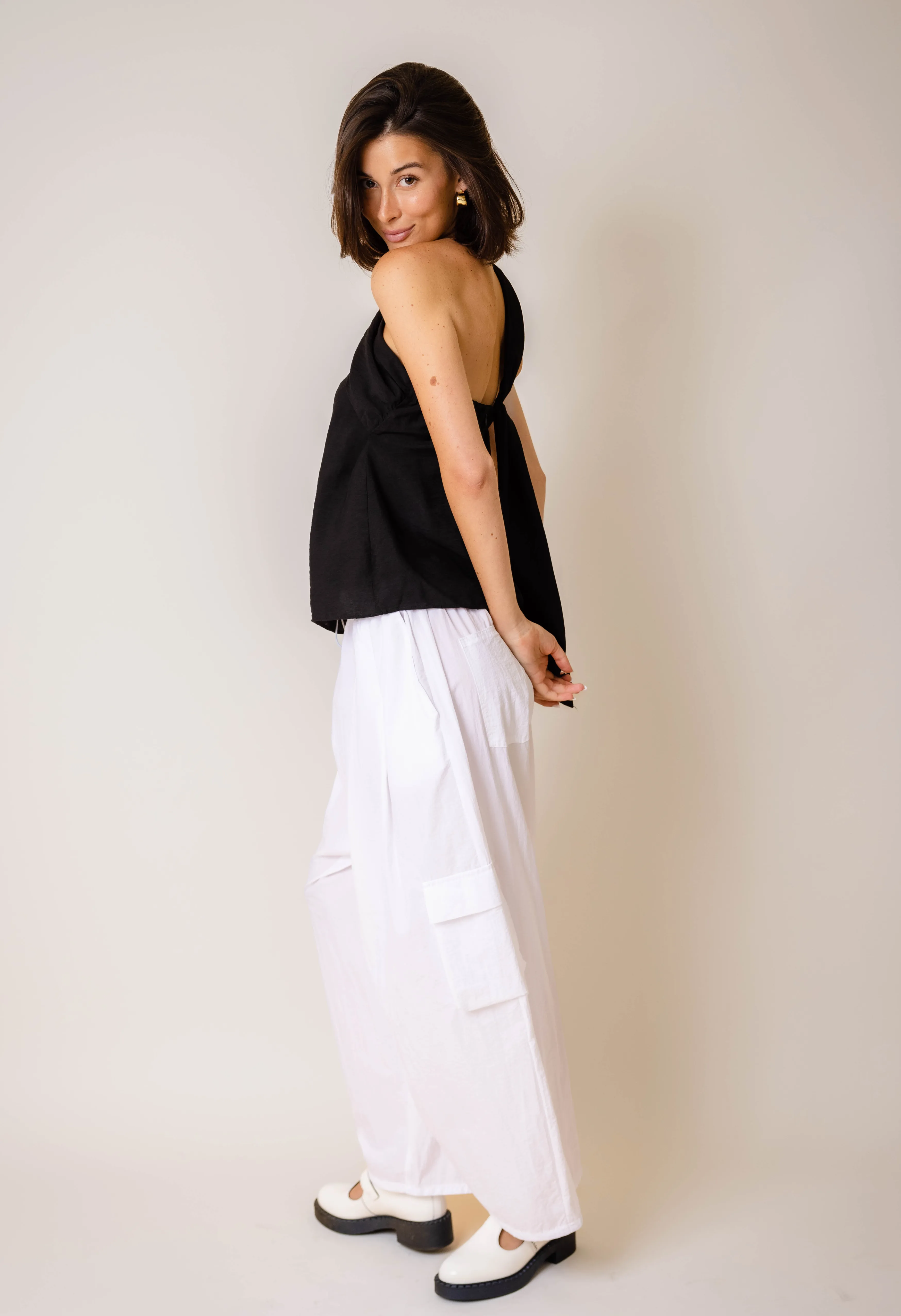 Parachute Pants in White