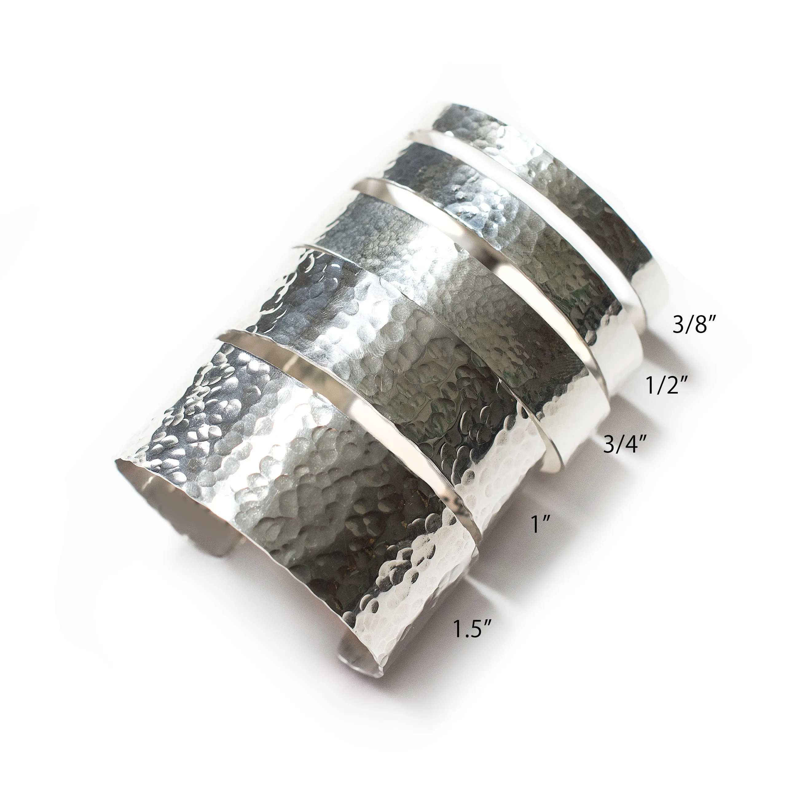 paula : hand hammered sterling cuffs