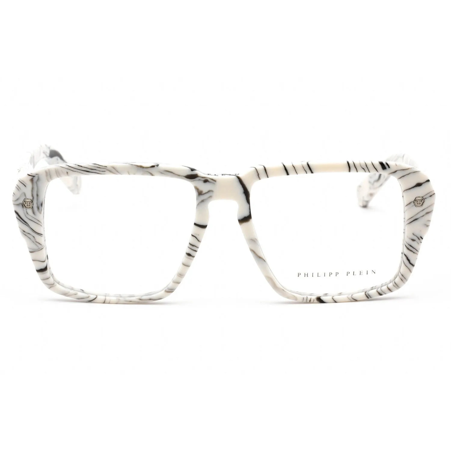 Philipp Plein VPP081 Eyeglasses Marbled Ivory / Clear Lens