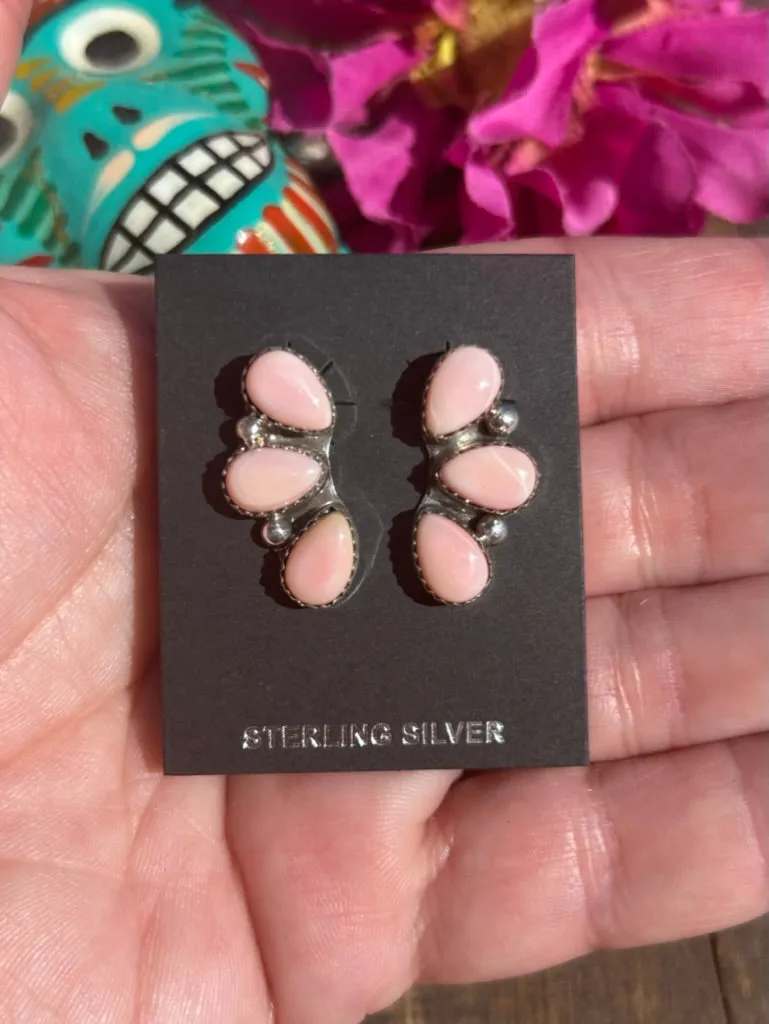 "Cotton Candy" 3 Stone Earrings