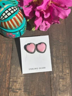 "Cotton Candy" Heart Earrings