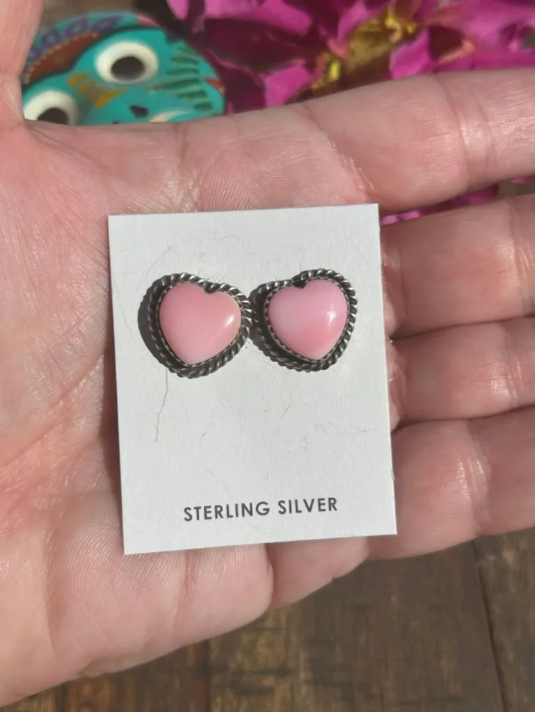 "Cotton Candy" Heart Earrings