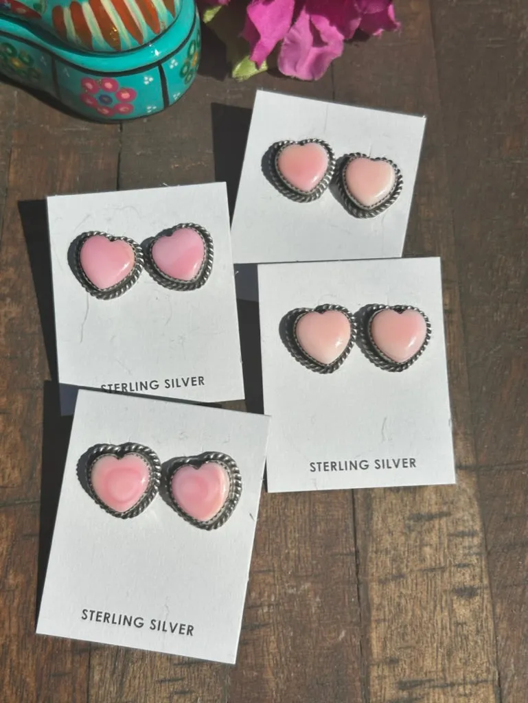 "Cotton Candy" Heart Earrings