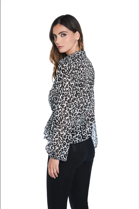 Relish ROAR spotted shirt long puff sleeves RDP2203009034 milk 