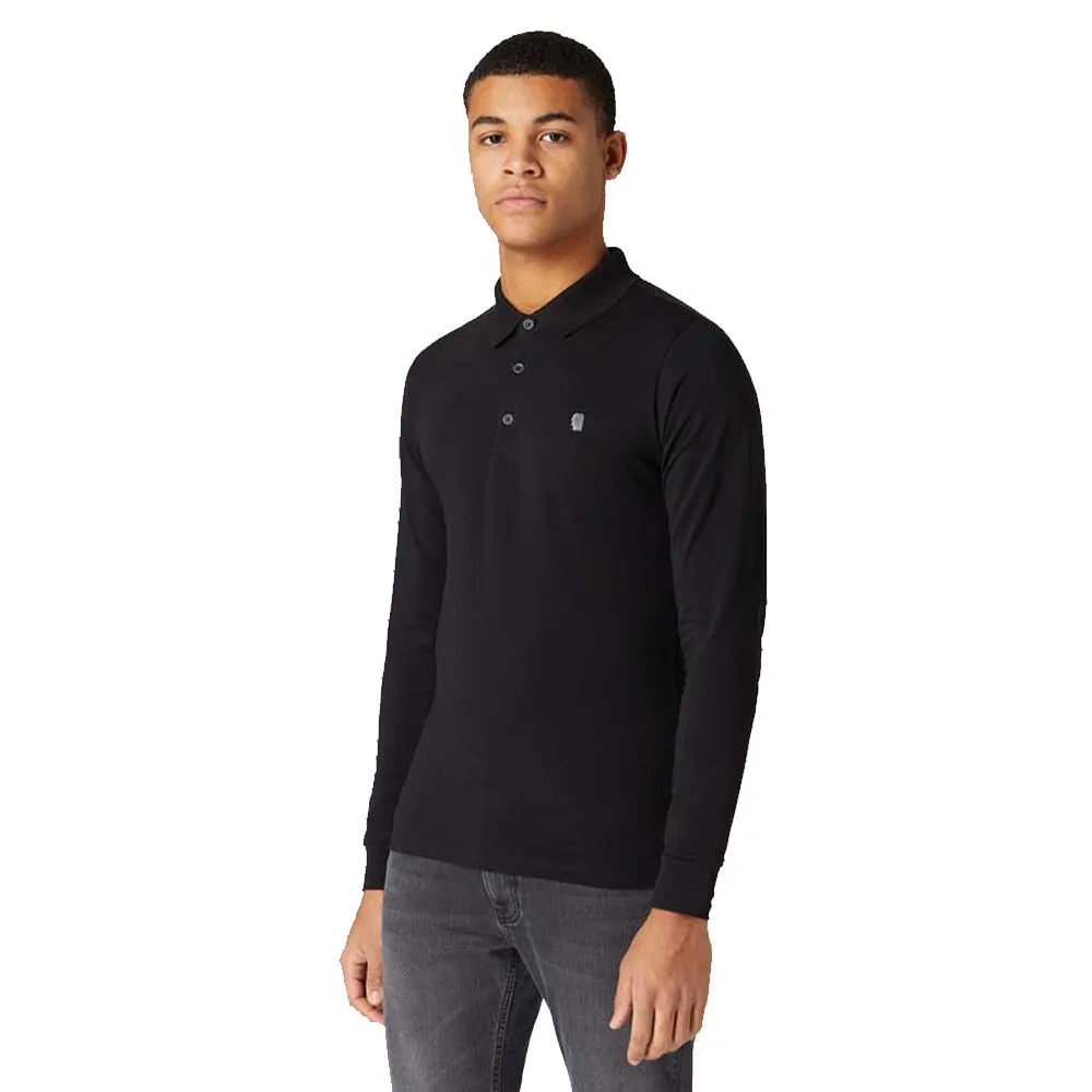 Remus Uomo Long Sleeve Polo - Black