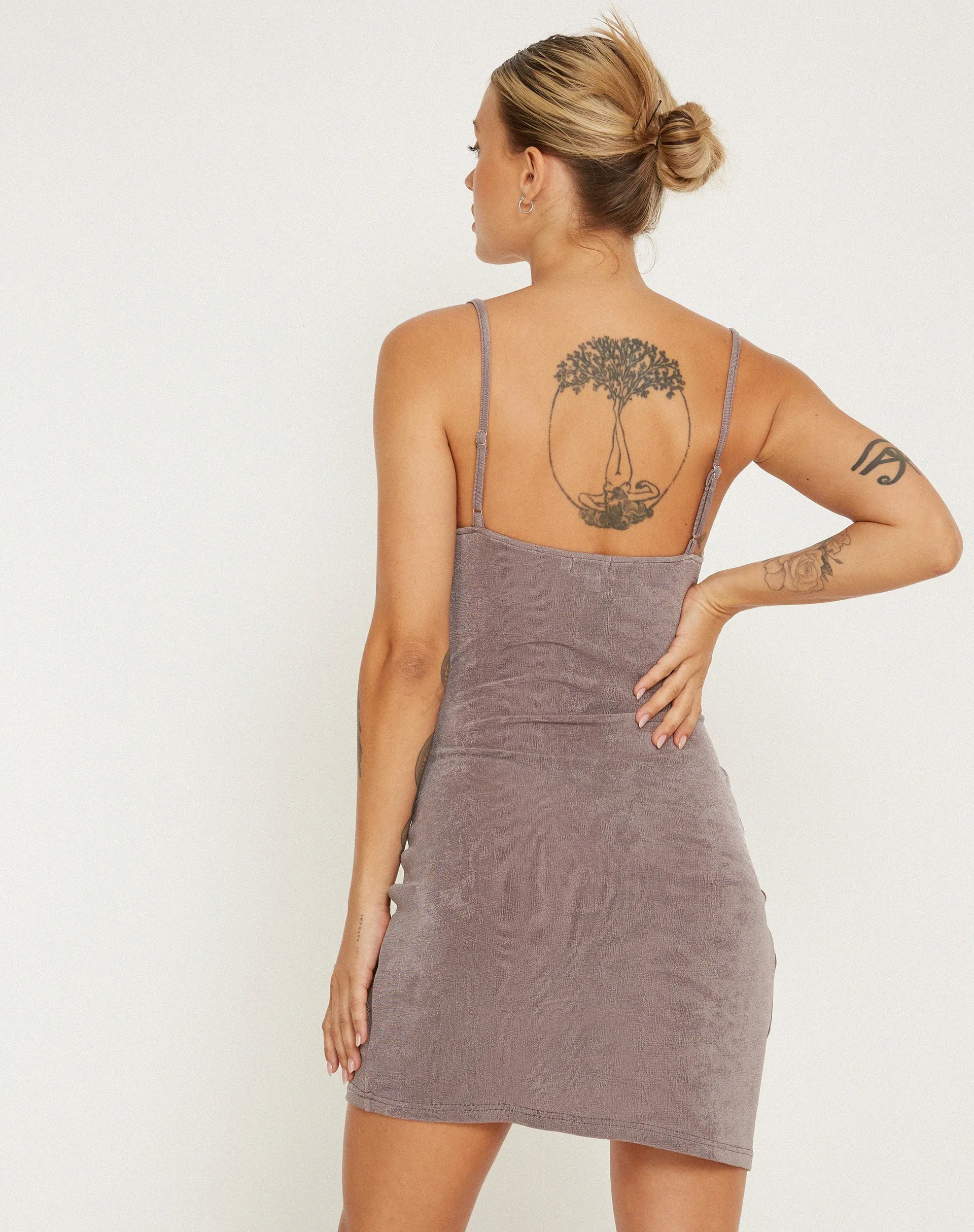 Revati Mini Dress in Charcoal